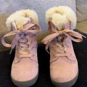 Pink Fur Boots